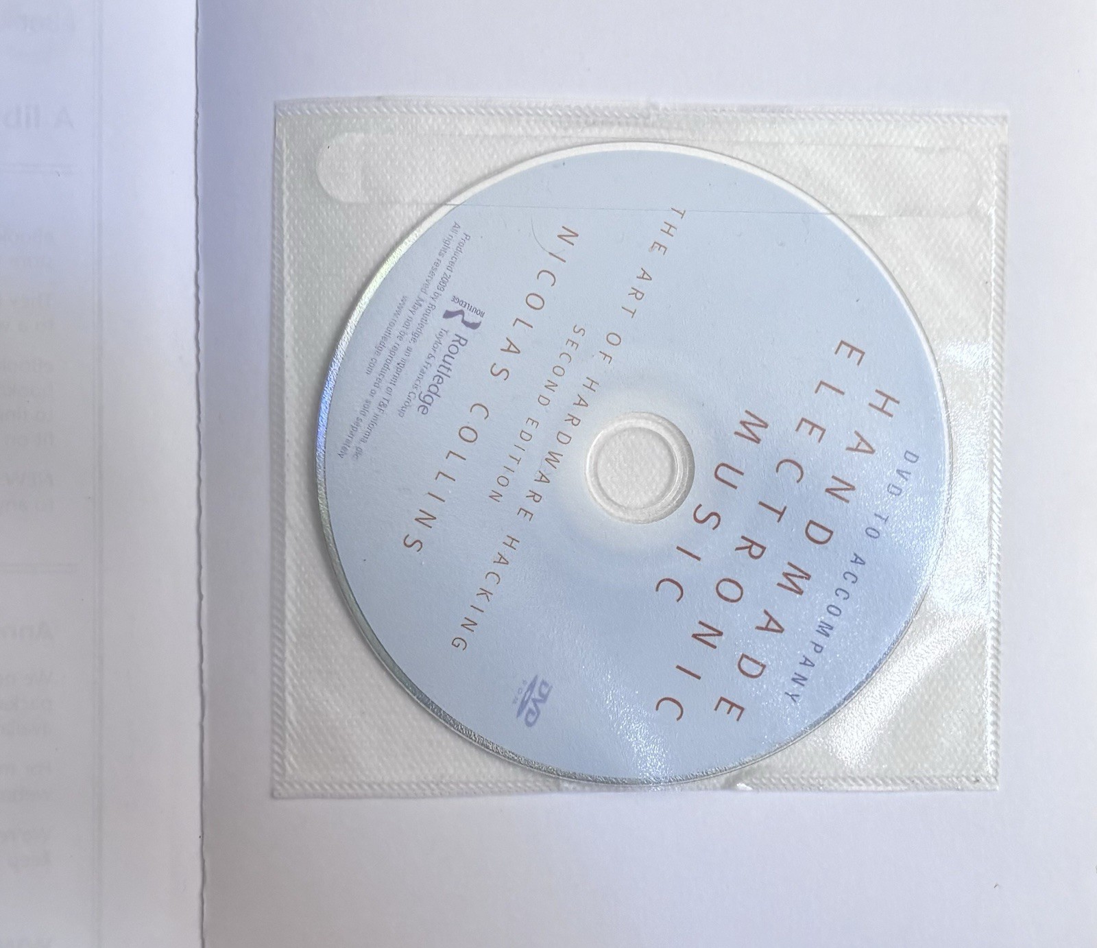Handmade Electronic Music 2nd Ed Nicolas Collins Routledge Paperback DVD