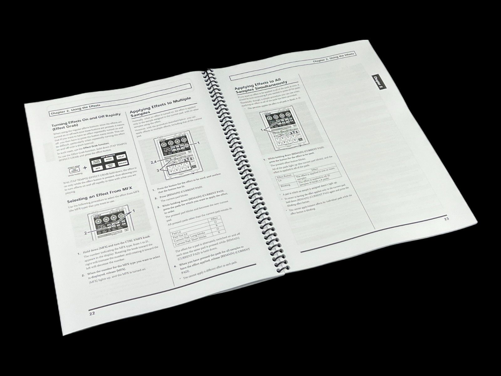 Boss SP-303 Instruction Manual: 77 Pages Spiral Bound with Protective Covers!