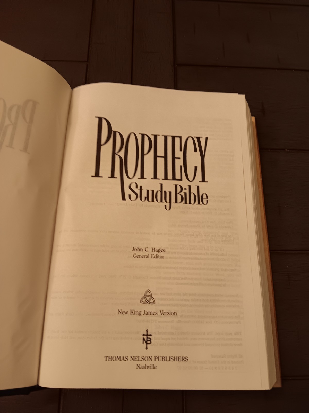 Prophecy Study Bible (New King James Version), Nelson 1462, Red Letter Edition