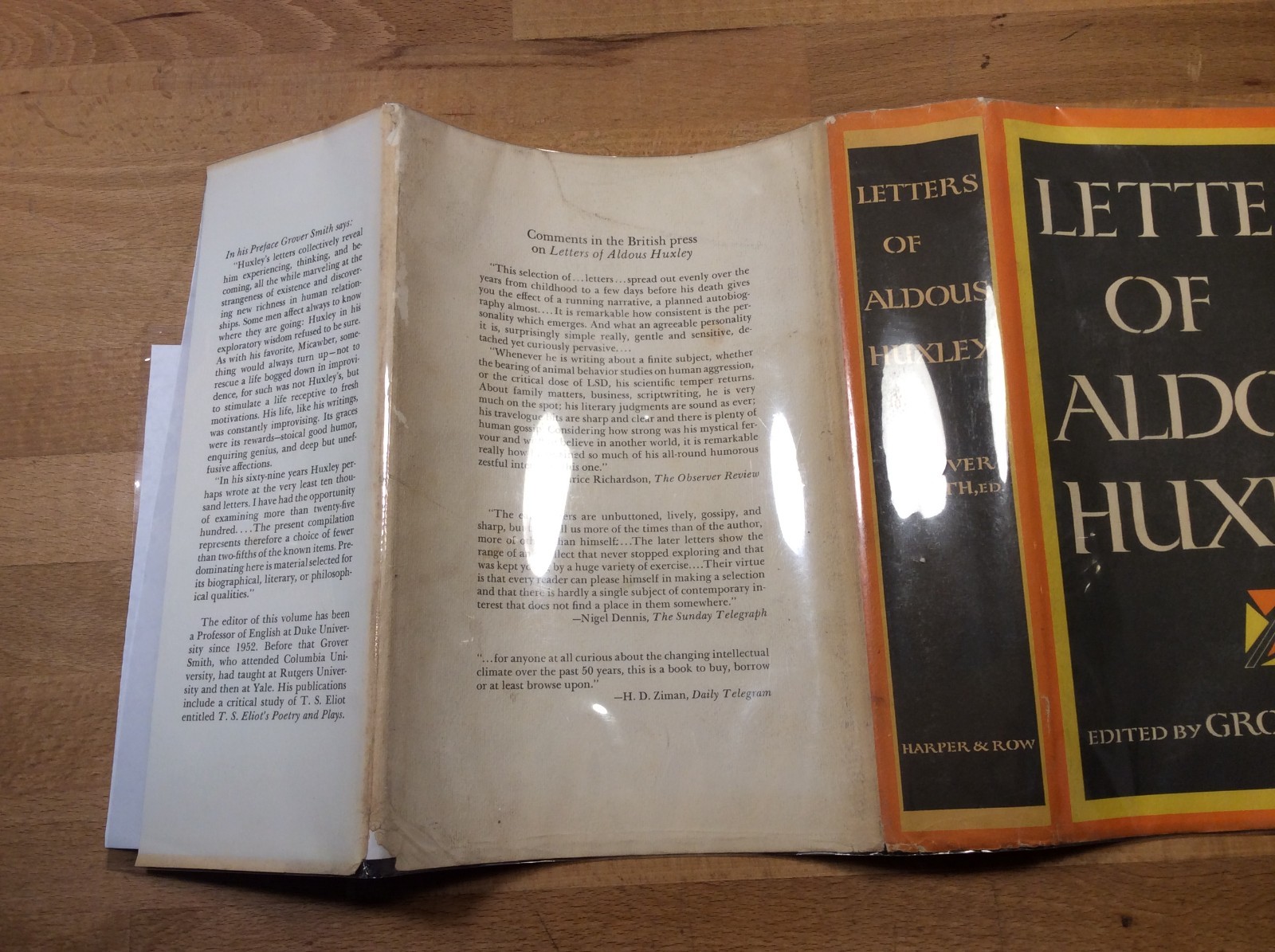 Letters of Aldous Huxley, Grover Smith, Hardcover 1st Edition