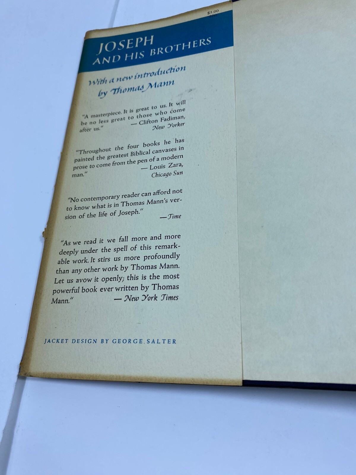 Joseph and His Brothers by Thomas Mann Vintage Hardcover Alfred A. Knopf