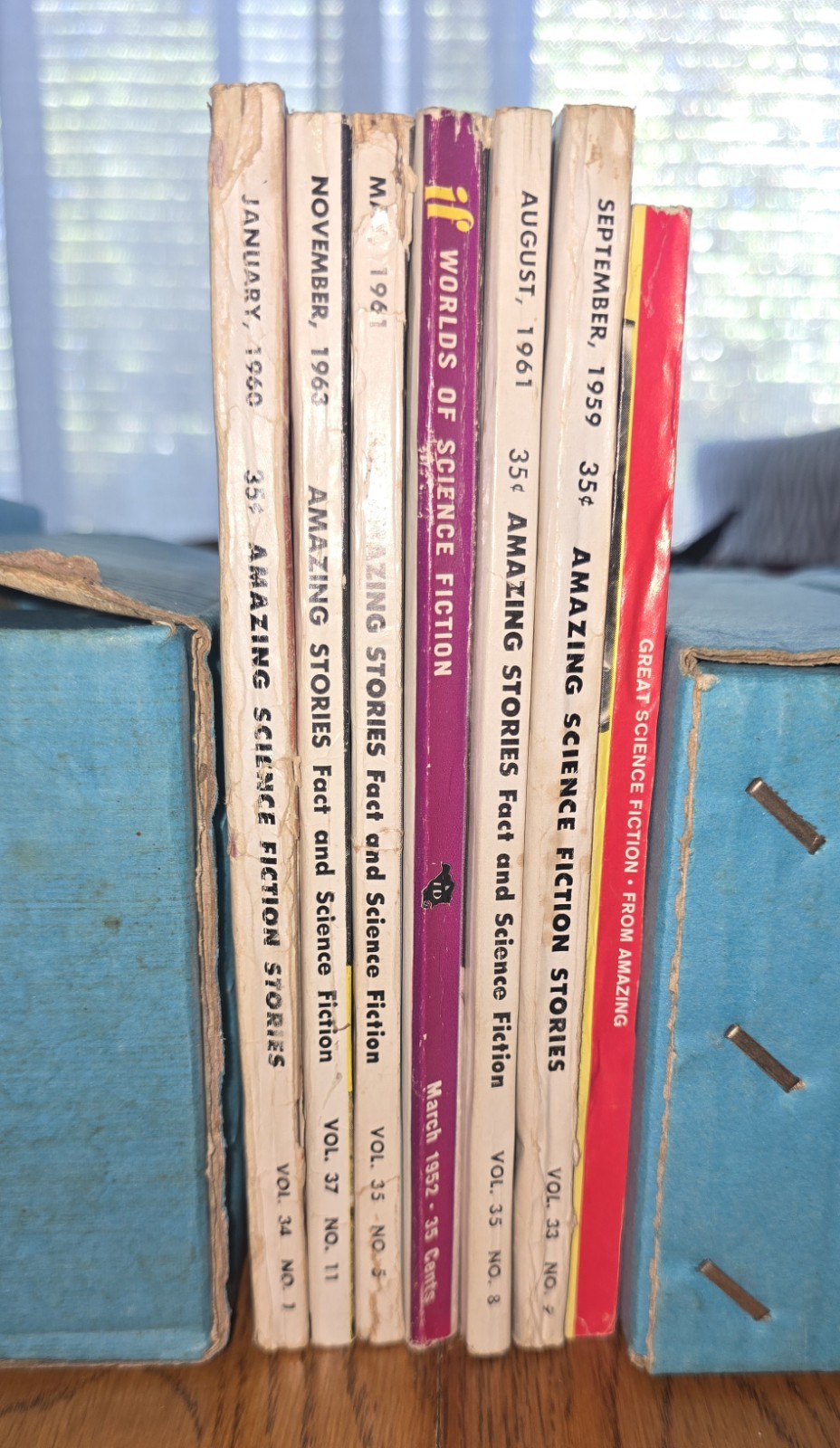 Amazing Stories Fact And Science Fiction 1960s Vintage Sci-Fi pulp magazine Lot