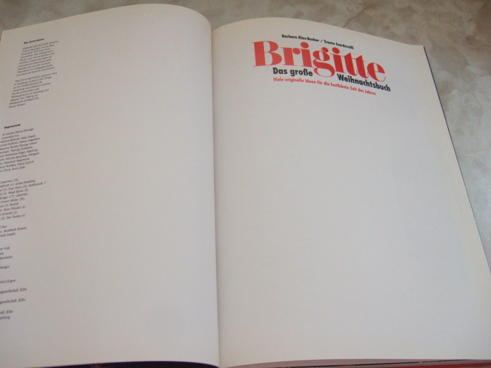 Barbara Rias-Bucher BRIGITTE, DAS GROSSE WEIHNACHTSBUCH viele originelle