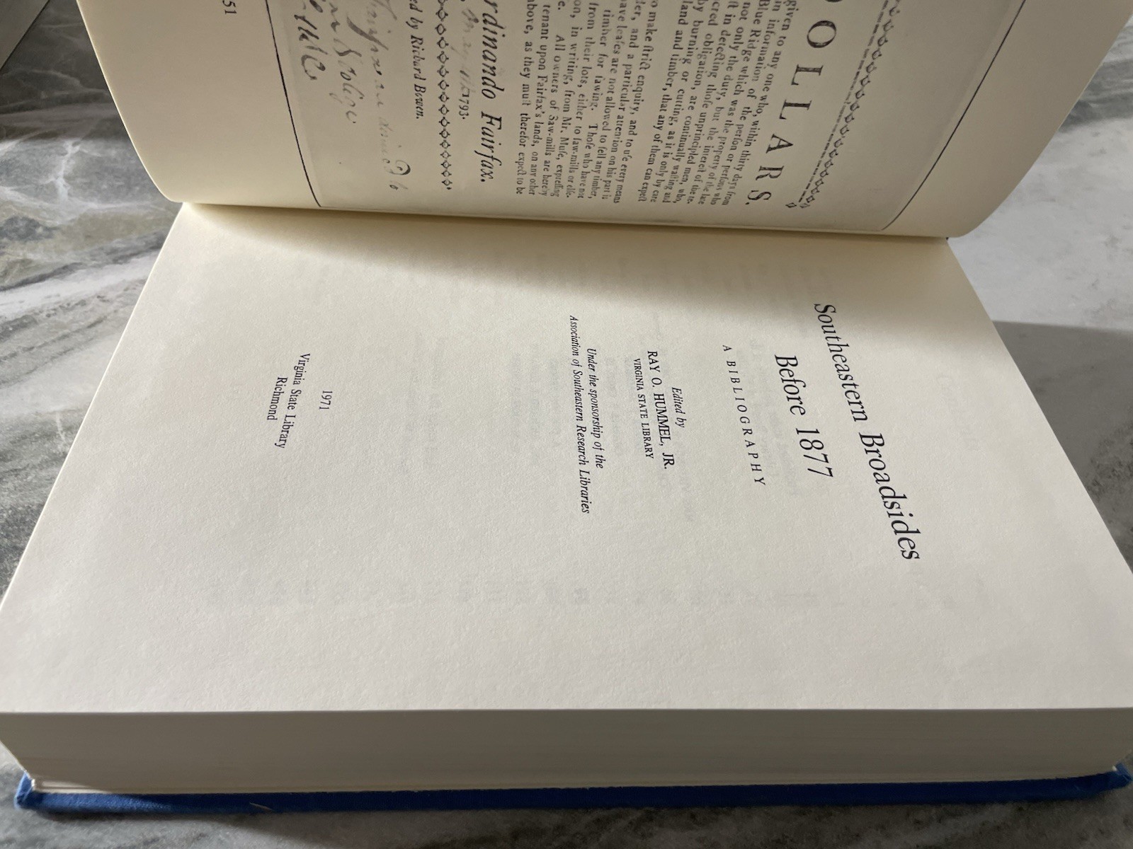 Southeastern Broadsides Before 1877 A Bibliography