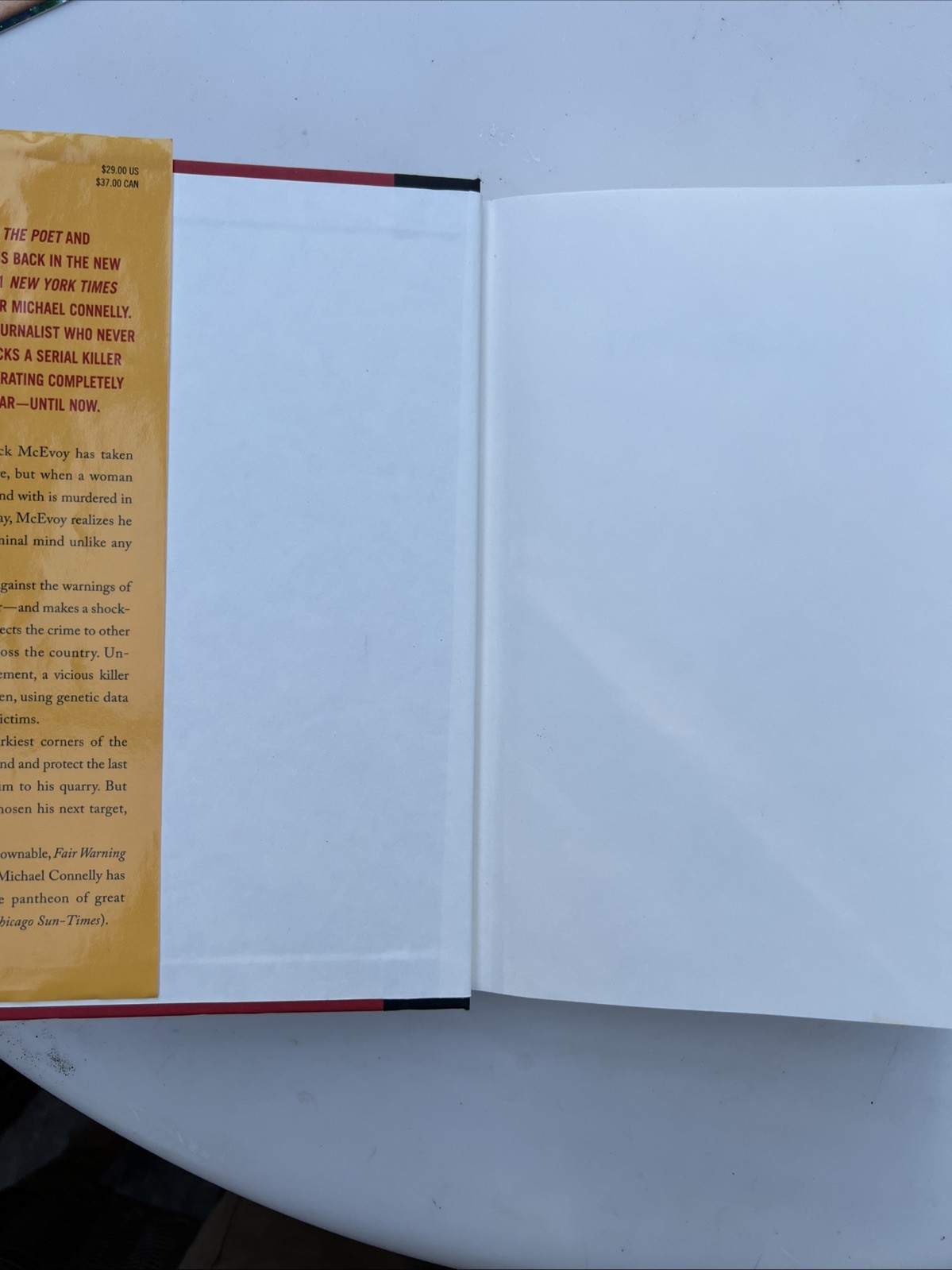 Fair Warning (Jack McEvoy) 399 Pages No markings. First Edition