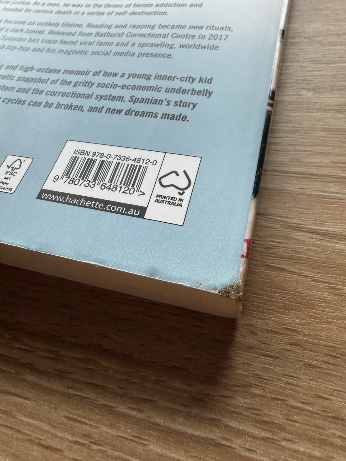 Spanian – The Unfiltered Hood Life Paperback Book 2021 Hachette Australia