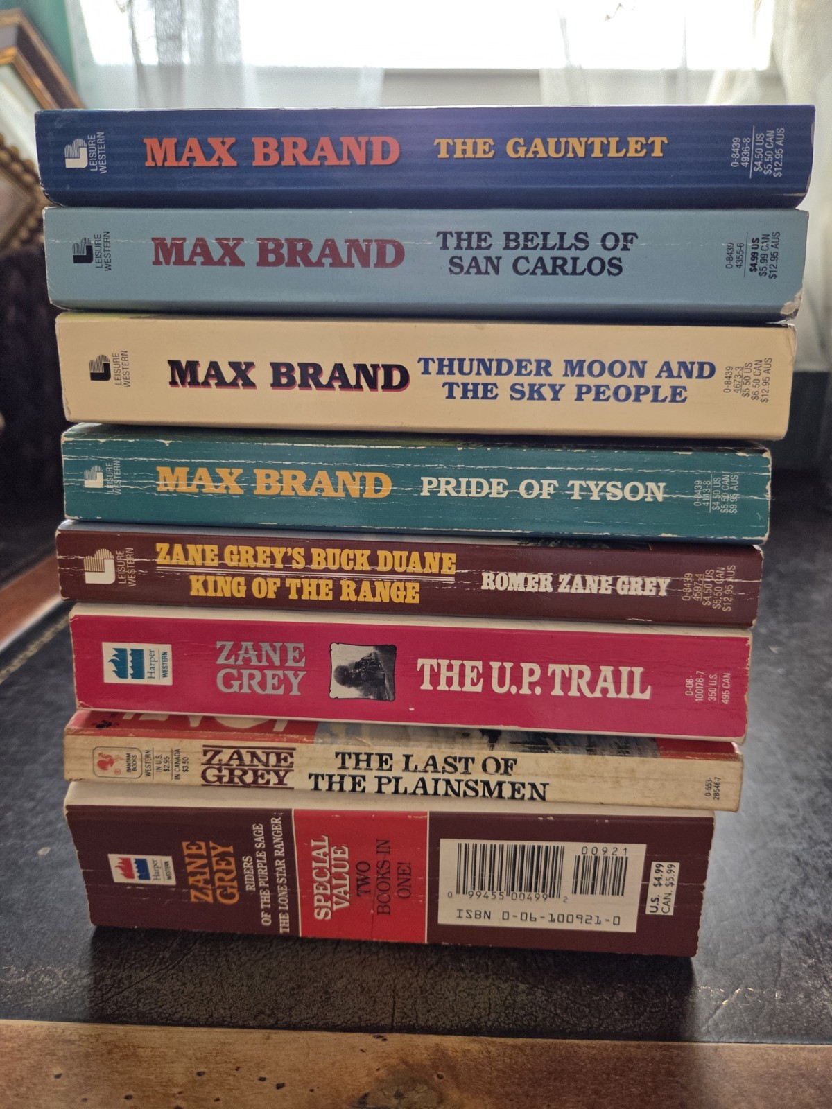Zane Grey & Max Brand Western Adventure Paperback Lot The U.P. Trail Gauntlet