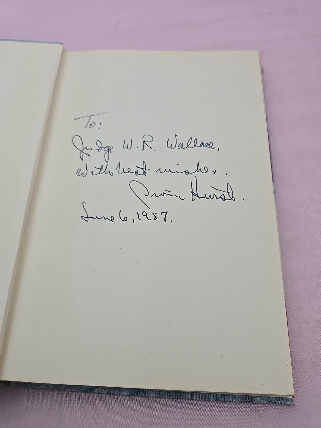 1957 THE 46TH STAR IRVIN HURST HARDCOVER SIGNED