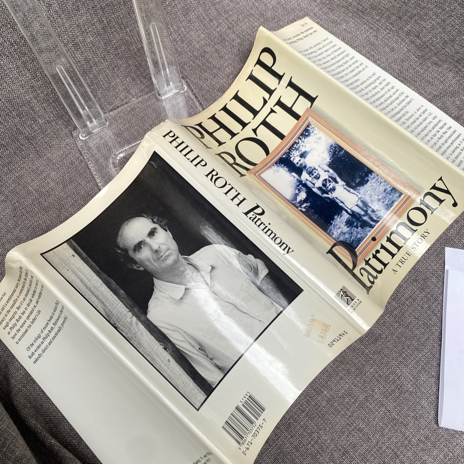SIGNED Philip Roth Patrimony A True Story Hardcover 1991