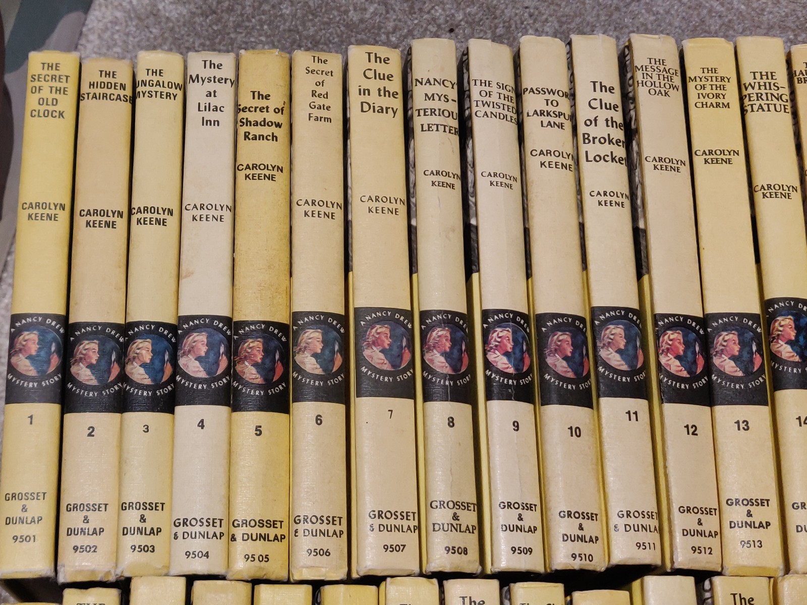 Vintage Nancy Drew Hardcover Book Lot 1-54 Matte Hardcover & #55 Glossy