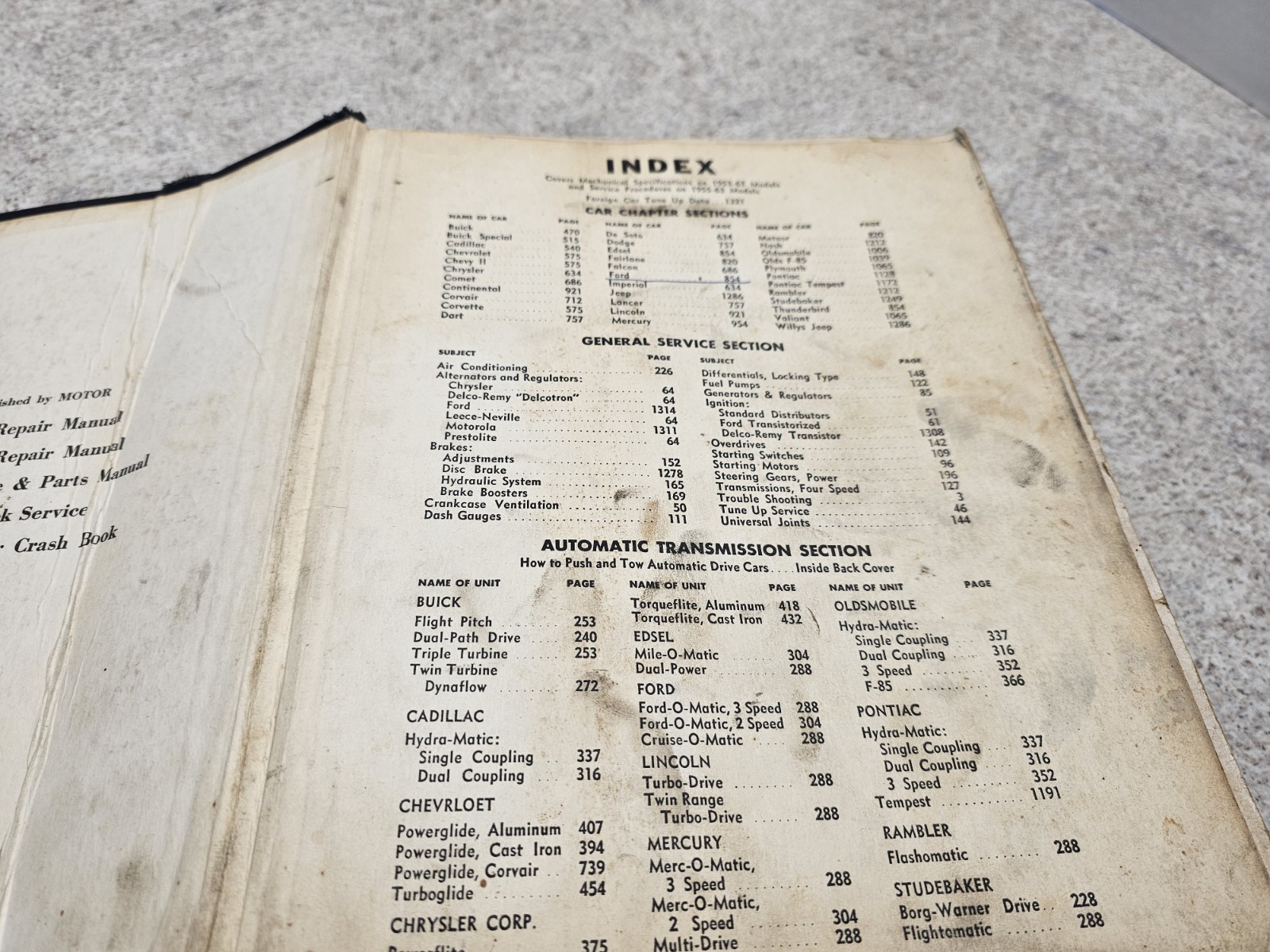 Motors Auto Repair Manual 1963 26th Edition Published By Motor