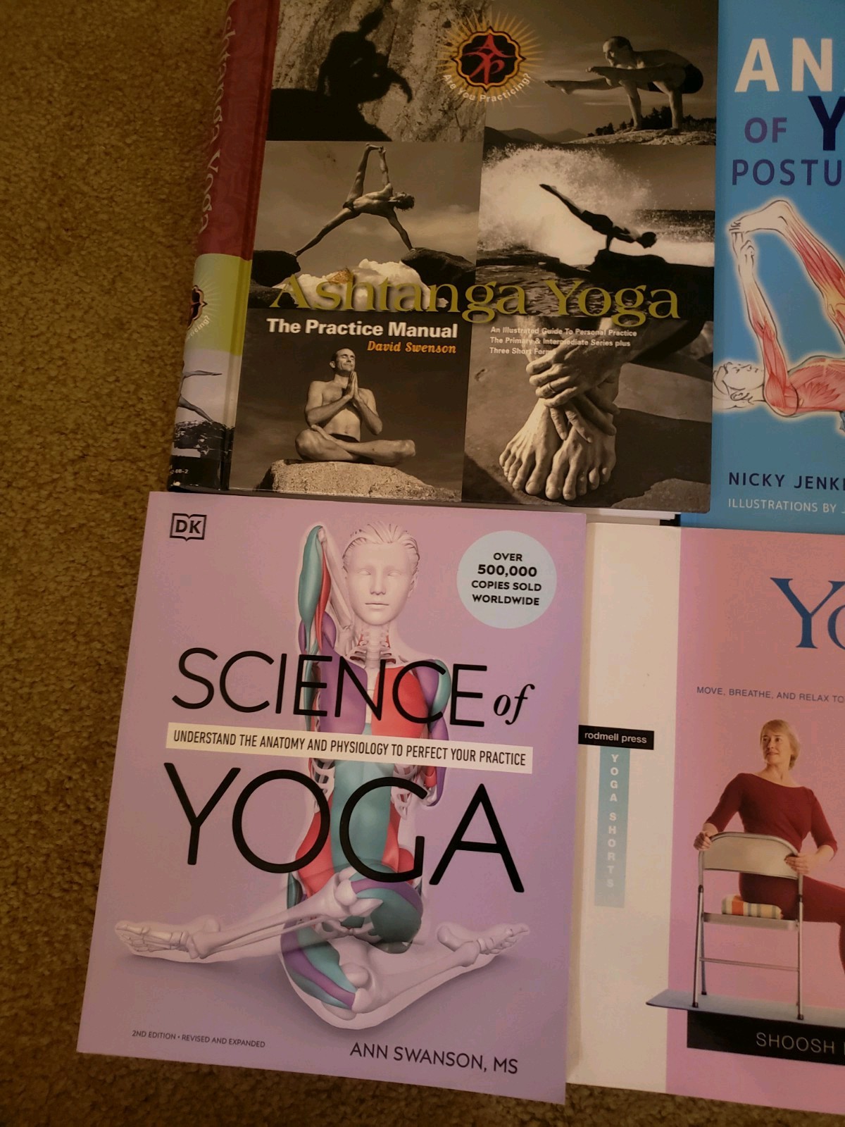 Yoga 7 book lot Hatha Yoga , Stretching , Anatomy , Flexibility ETC