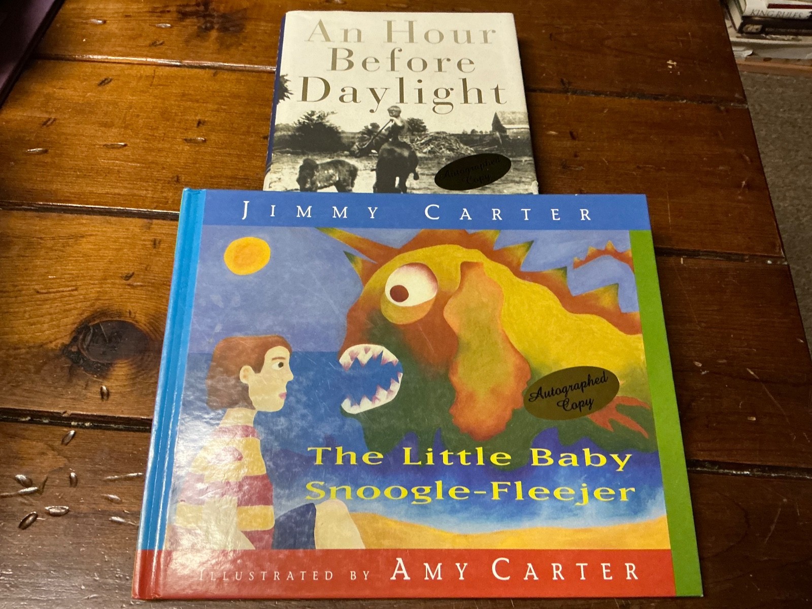 ** SIGNED ** Jimmy Carter (Lot of 2) w/Amy Carter & An Hour Before Daylight **