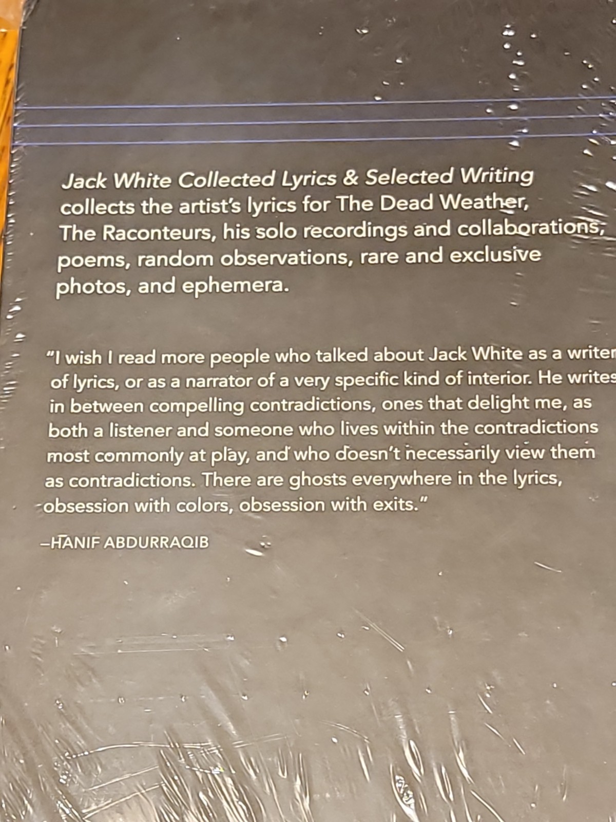 JACK WHITE SIGNED BOOK Collected Lyrics BLACKWELL Stripes Will Pass Psa HOF SNL