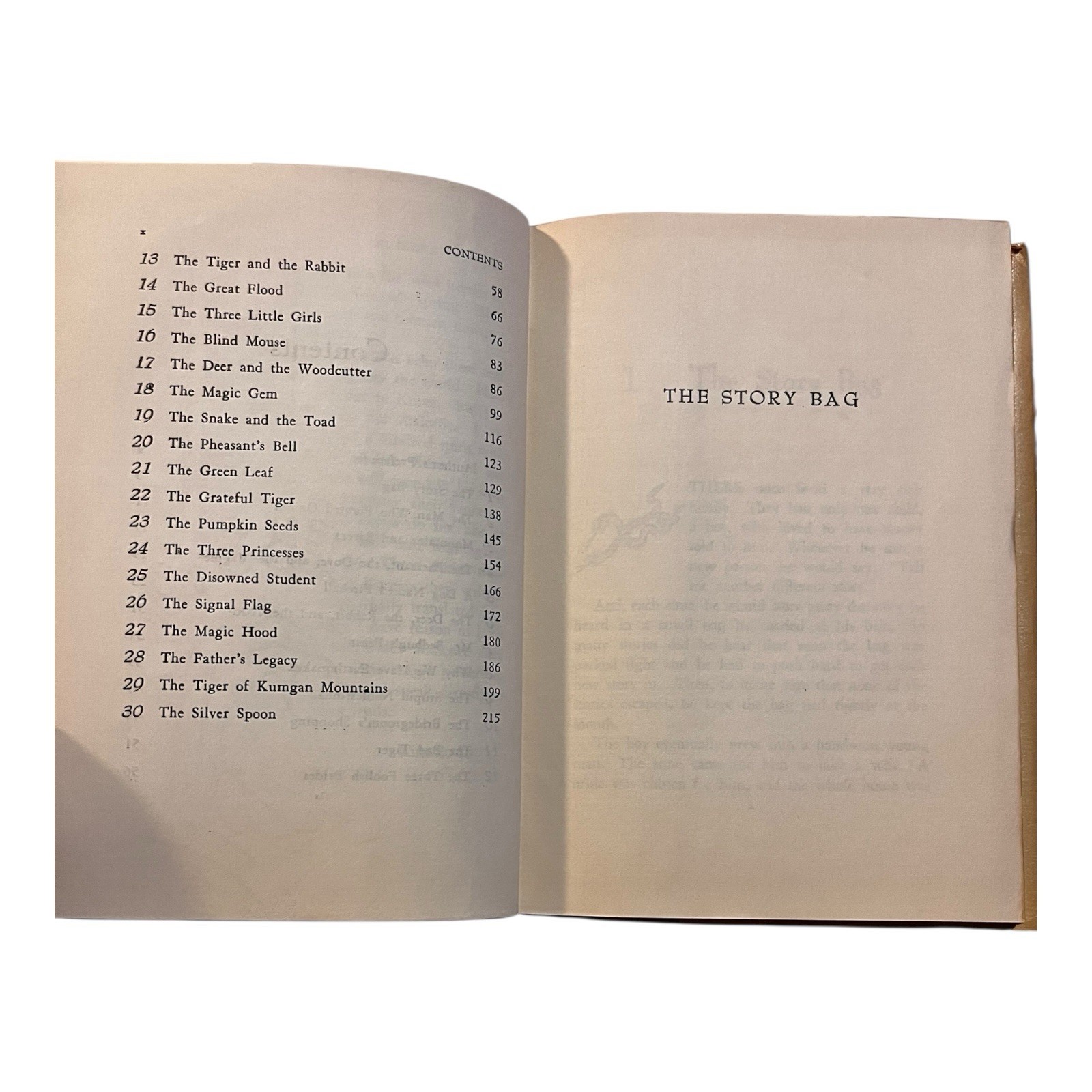 Vtg 1957 HC Book w/DJ THE STORY BAG Korean Folktales Kim So-un Setsu Hiqashi 2nd