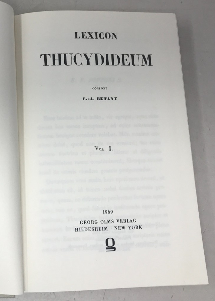 Lexicon Thucydideum, vol. 1 & 2, Betant, 1969, E-119