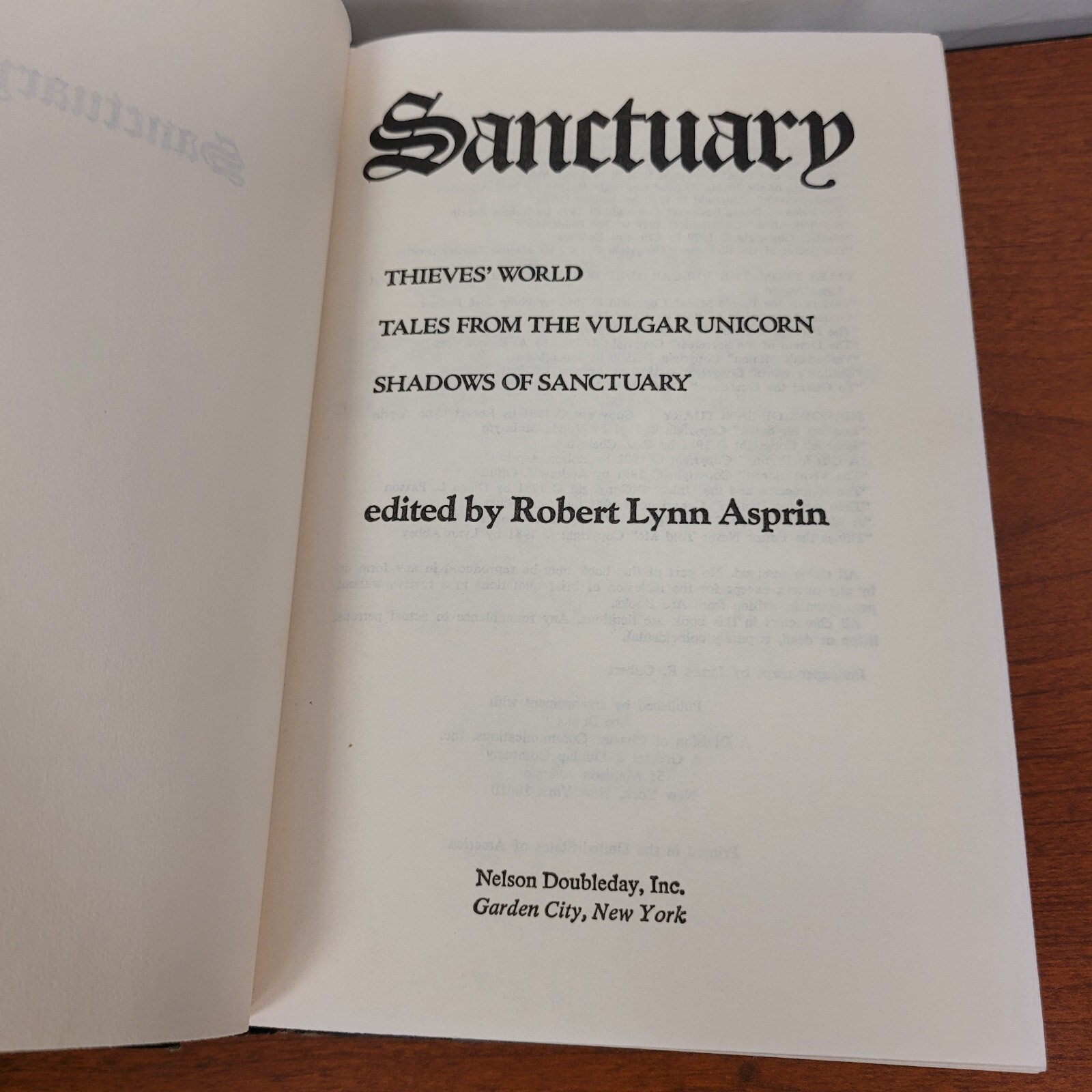 MYTH ALLIANCES/SANCTUARY by Robert Asprin, Vtg HC 1981 THIEVES‘ WORLD Series 1-3