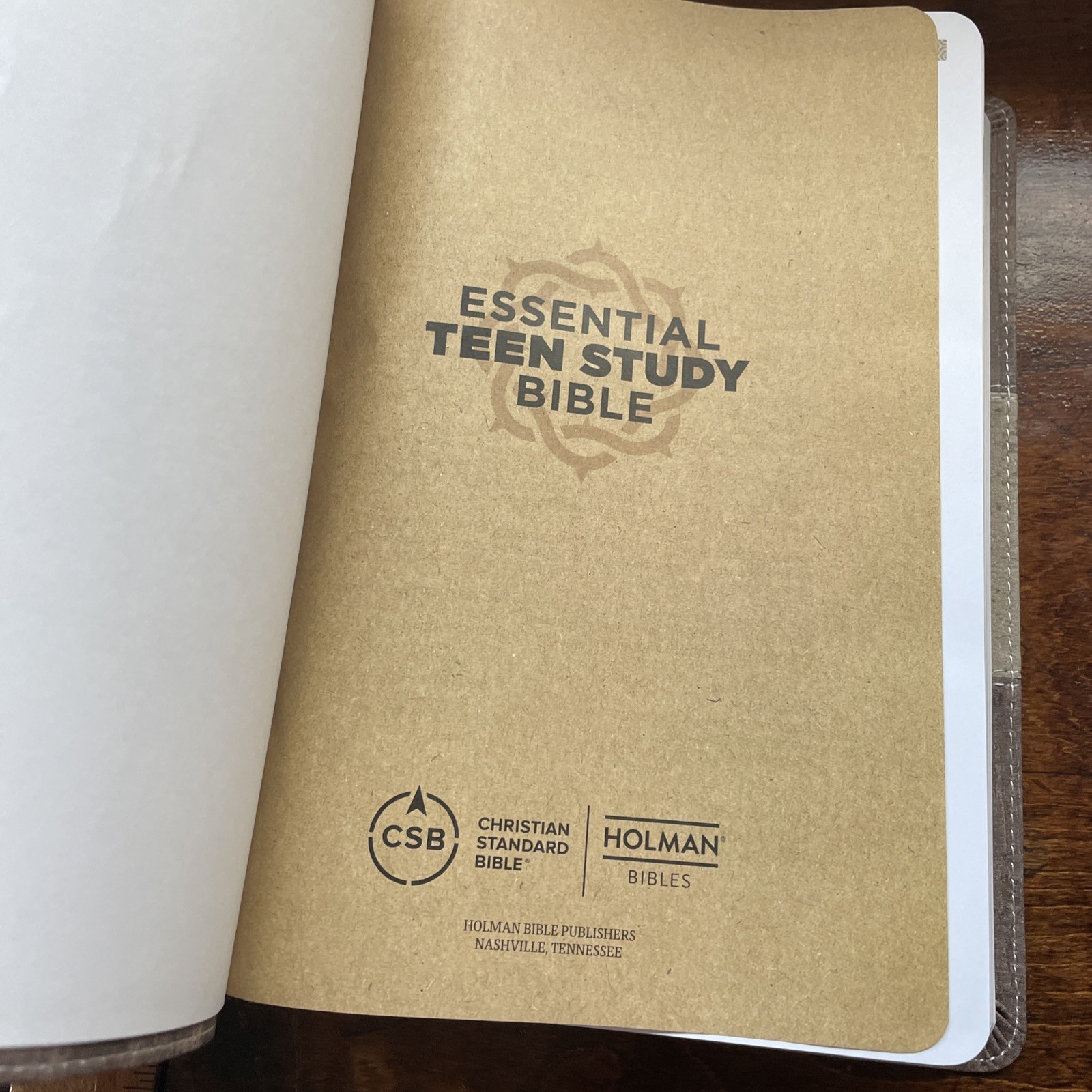 CSB Essential Teen Study Bible, Weathered Gray Cork Leathertouch: New