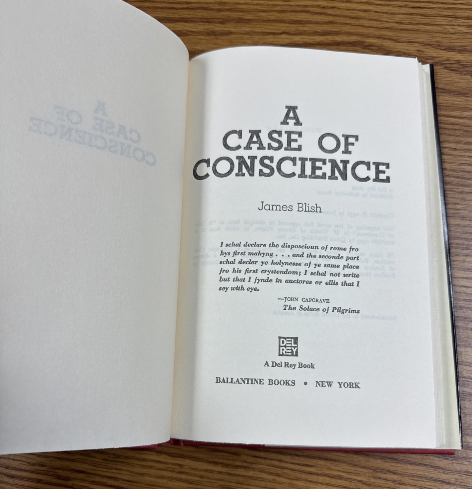A Case of Conscience James Blish Book Club Edition BCE Hardcover Sci-Fi Del Rey