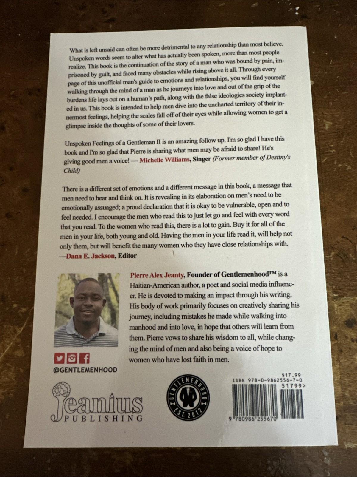 Pierre Alex Jeanty Unspoken Feelings of a Gentleman II NEW SHIPS IMMEDIATELY