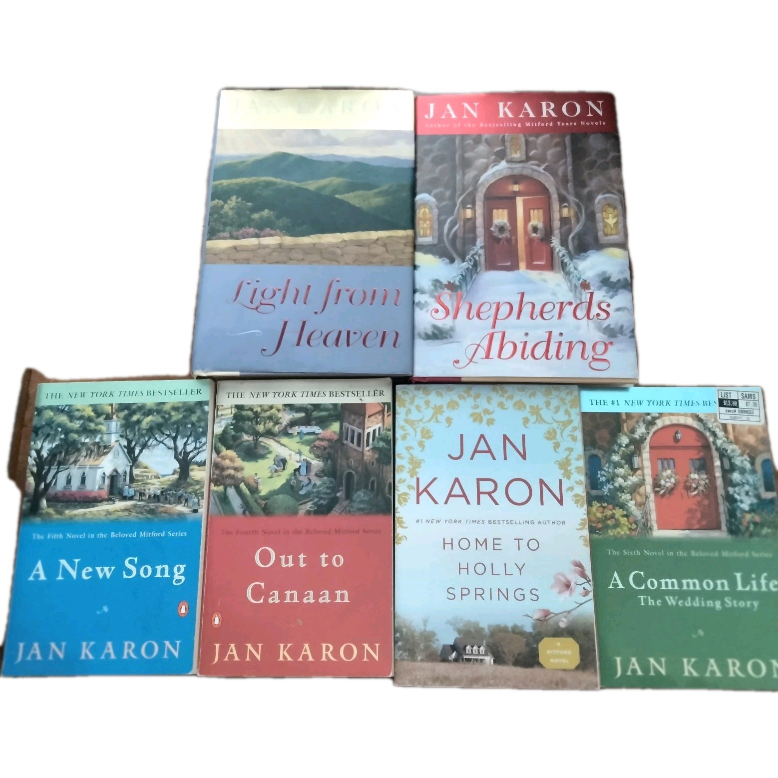 Jan Karon Book Lot 6 – (2 HC, 4 PB) Very Good
