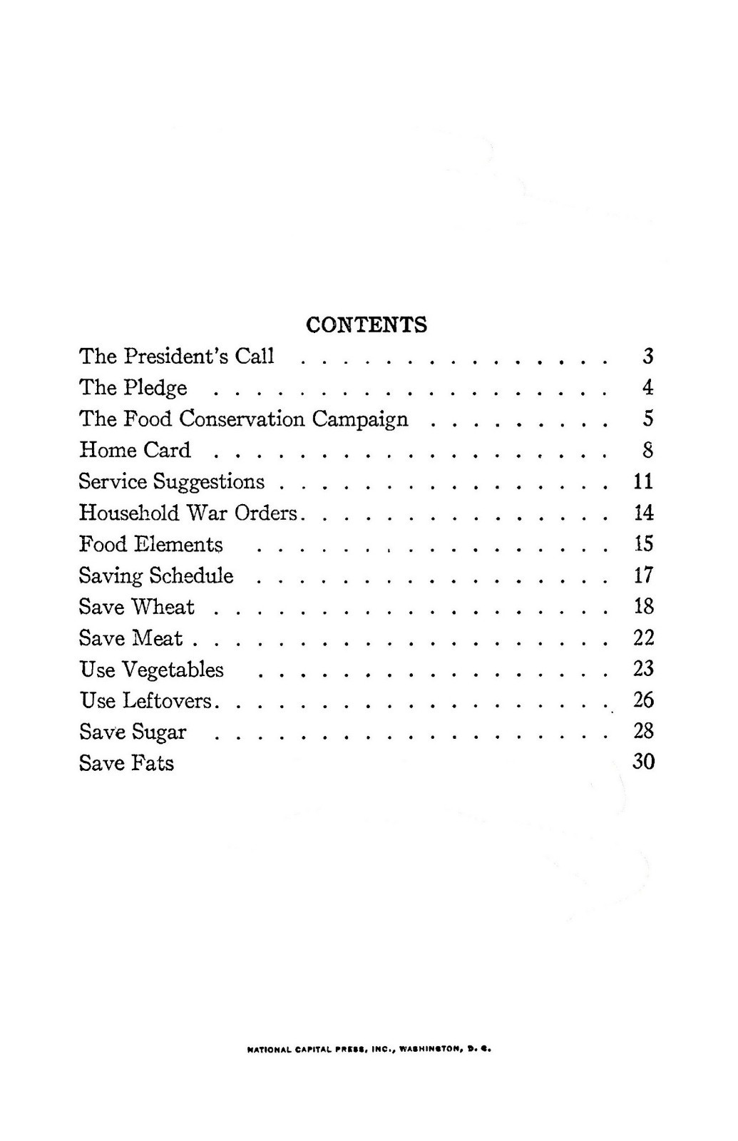 1917 War Cook Book For American Women 32 Pages