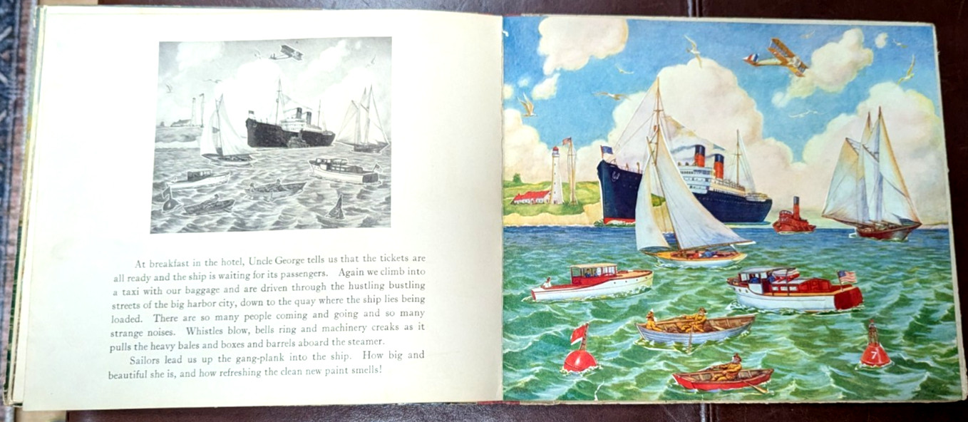 1927 All Aboard Put Together Book Sam’l Gabriel Sons Vintage Transportation