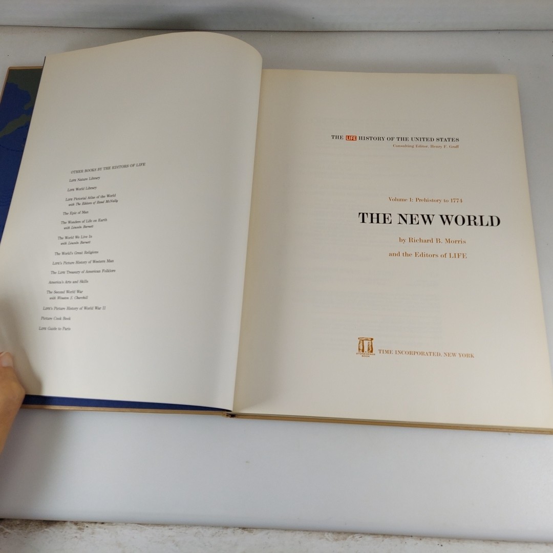The LIFE History of the United States Vol 1 The New World 1963 Illustr HC