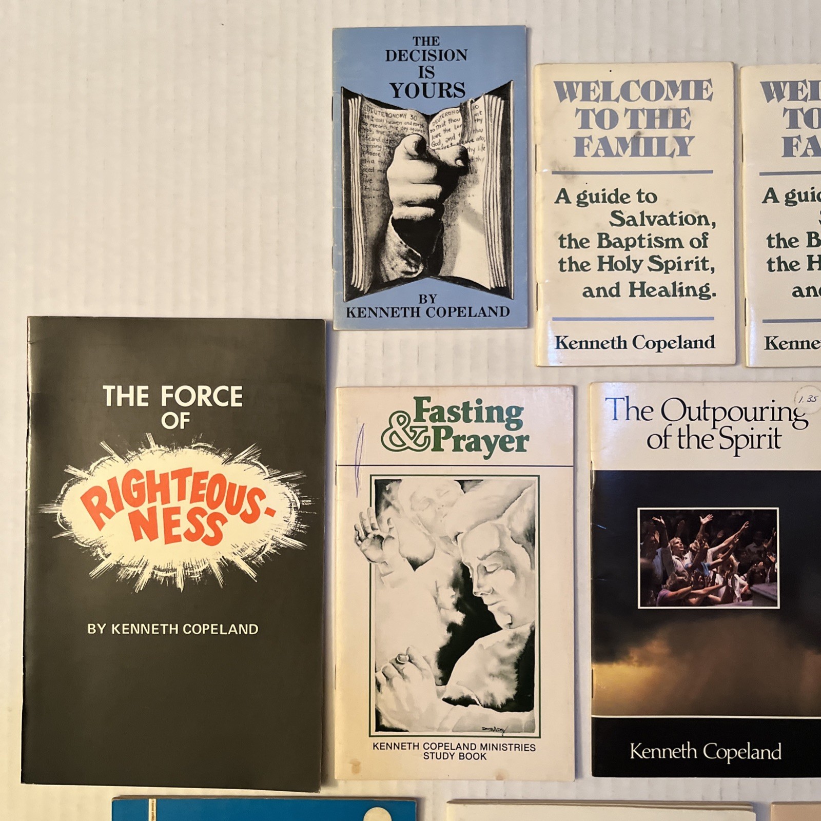 Lot of 13 Kenneth Copeland Books – The Force Of Faith And Righteousness Etc