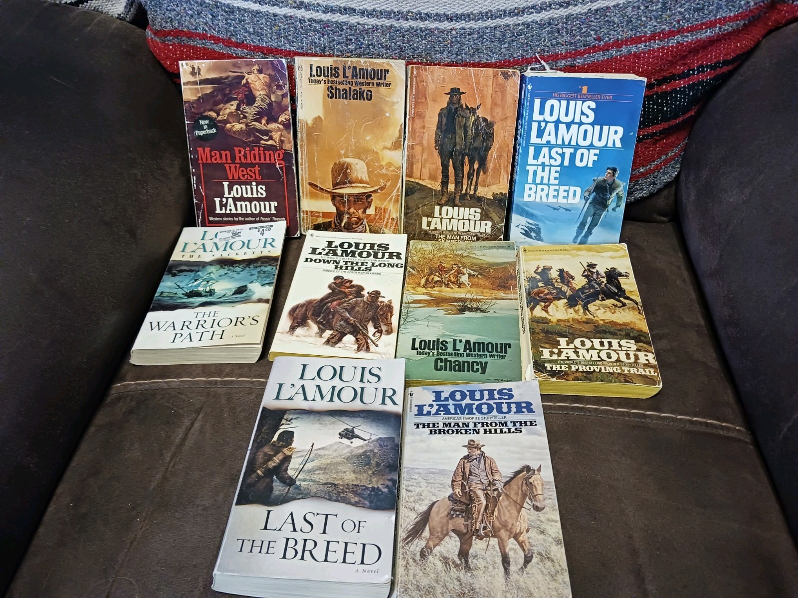 Lot of 26 Vintage Paperback Books Novels Western Adventure Used Various Authors