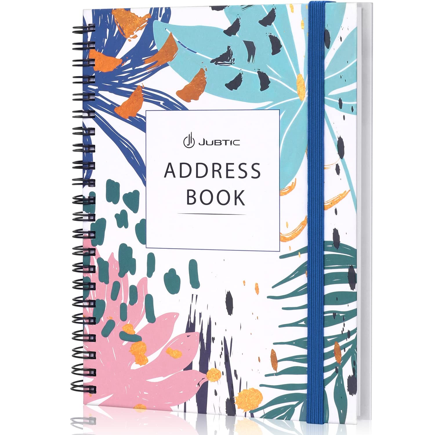 JUBTIC Address and Password Book with Alphabetical Tabs Hardcover Spiral Boun…