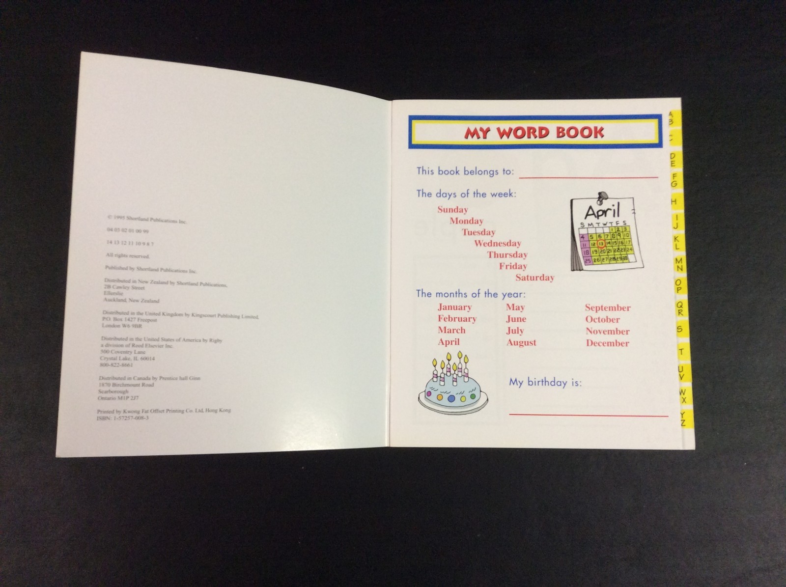 My Word Book by Shortland Publications (Like New)