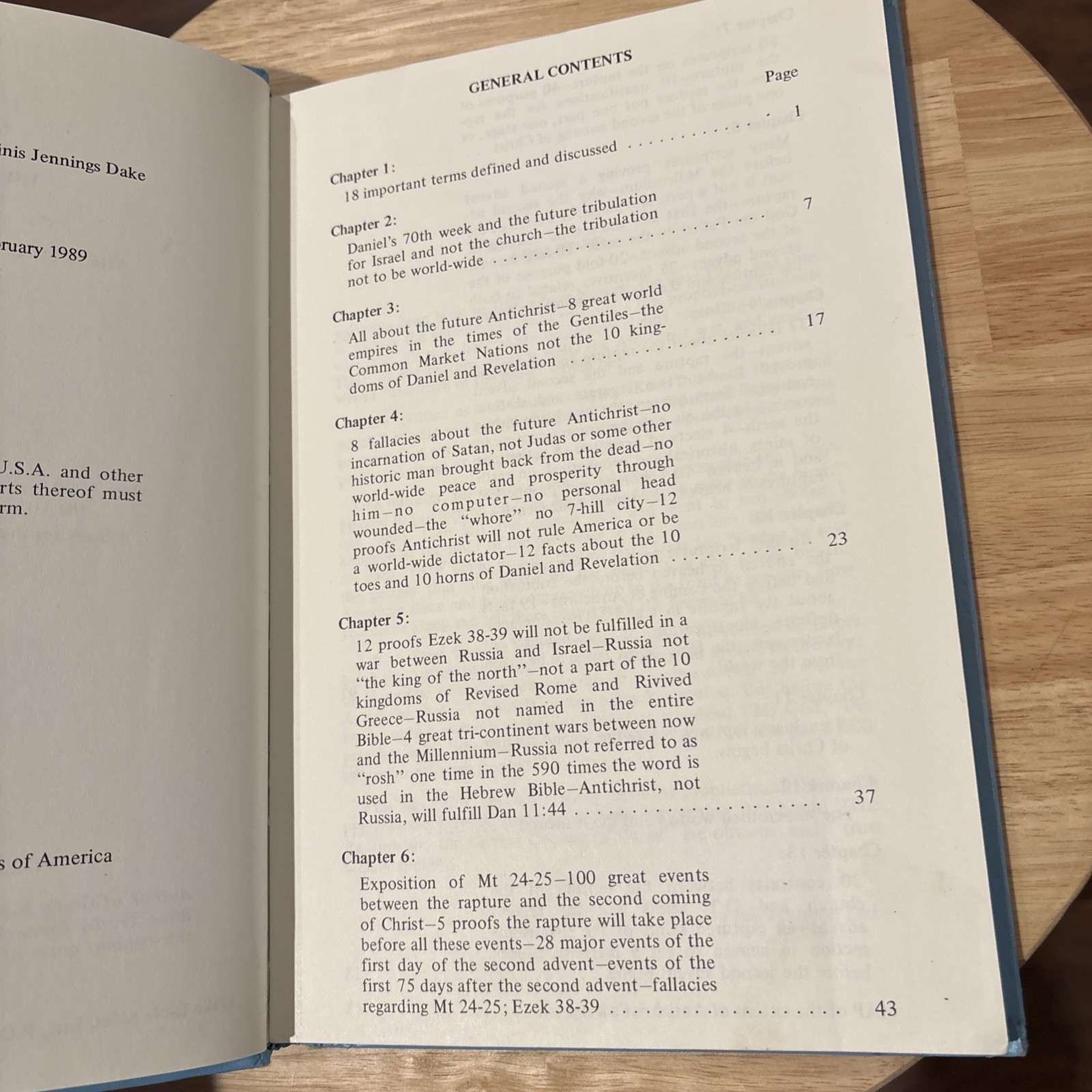 The Rapture And The Second Coming Of Christ By Finis Jennings Dake HB