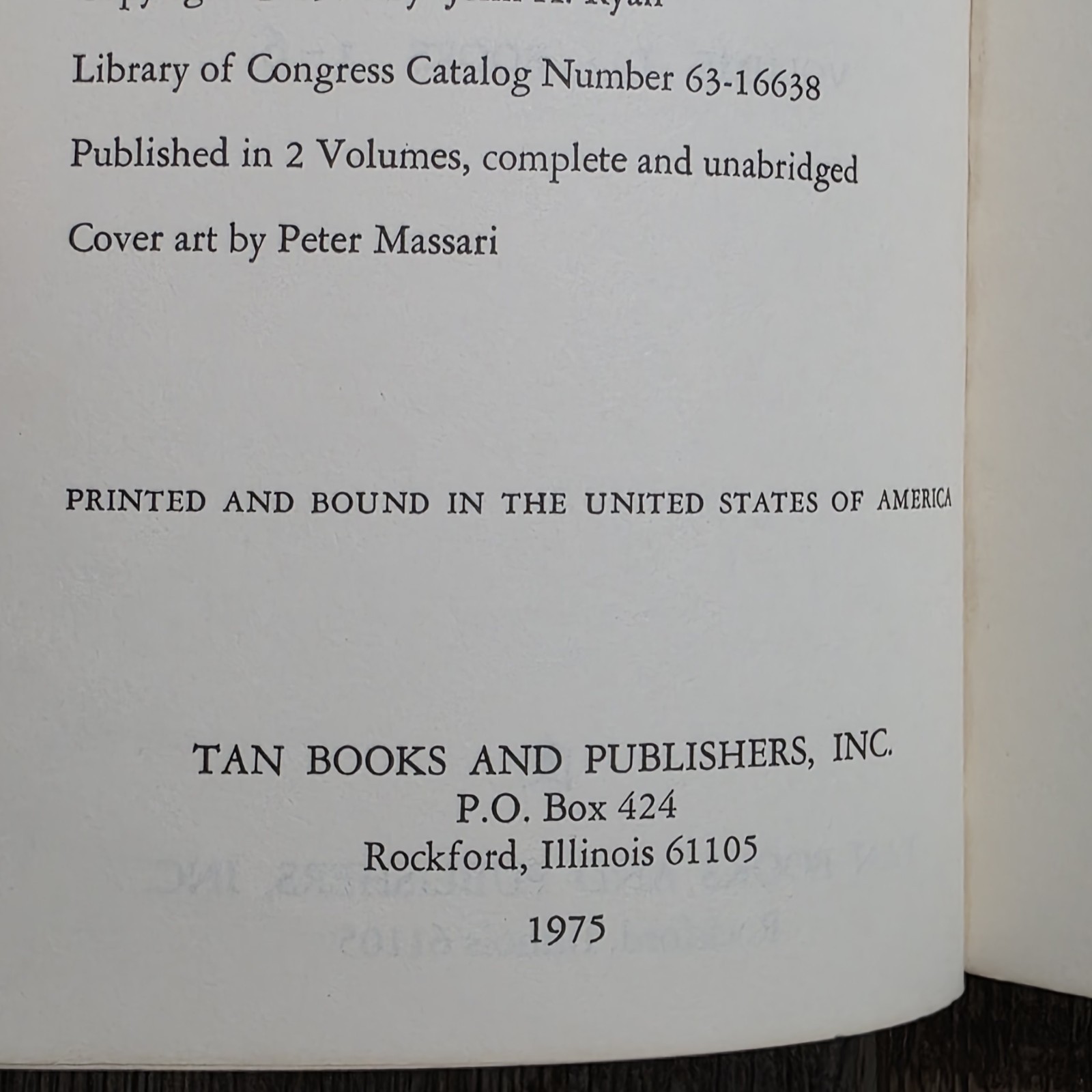 Vintage Treatise on the Love of God Volume 1 St Francis de Sales 1975 PB TAN