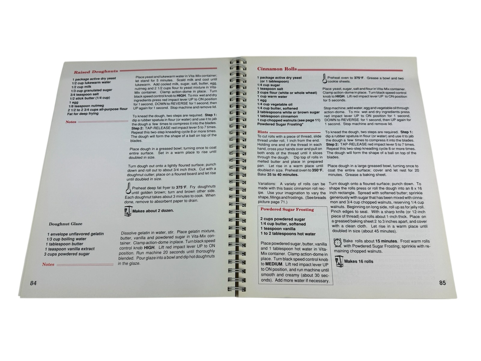 The Versatile Vita-Mix Cookbook Recipe Book Spiral Bound Vintage Kitchen