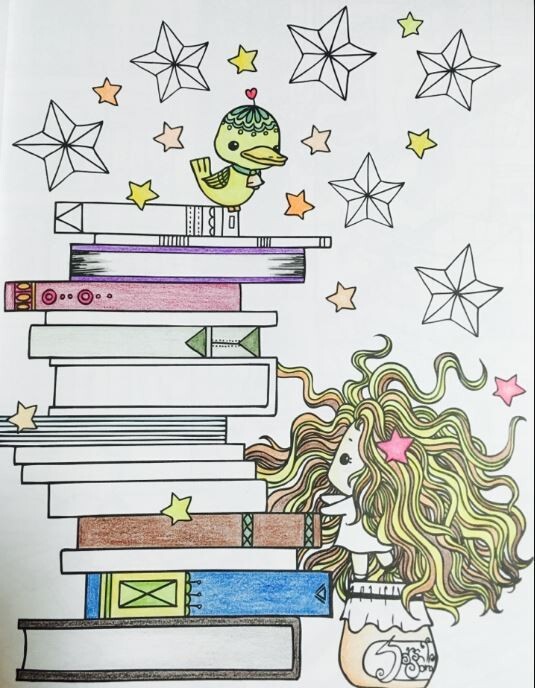 Magical fairy tale trip Coloring Book Thumbelina Hansel and Grete Pinocchio