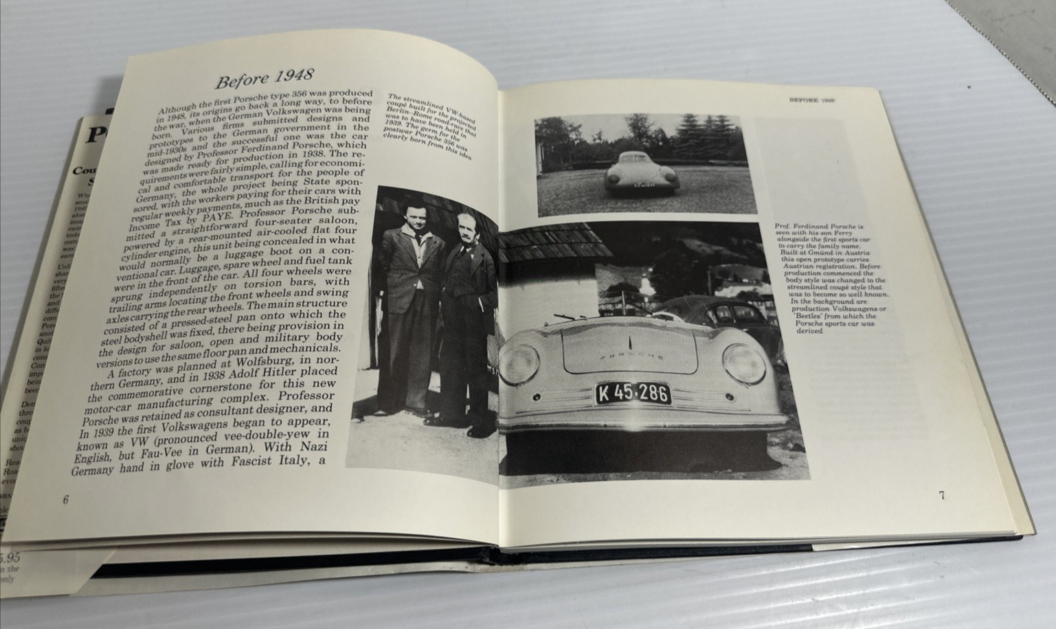 Porsche 356 Coupe Cabriolet Roadster Speedster Carrera Denis Jenkinson 1980 HC
