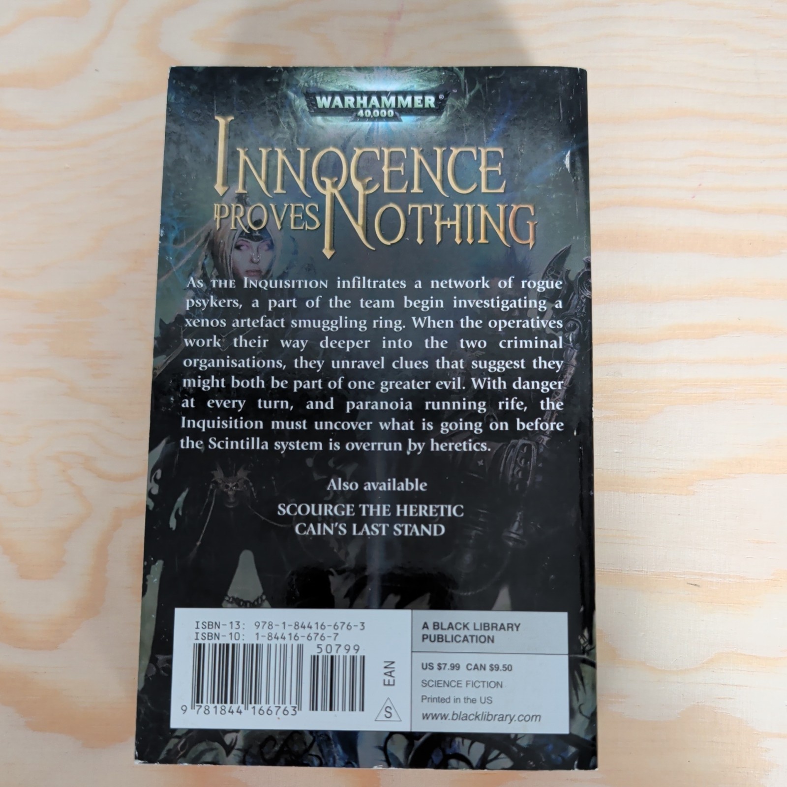 Warhammer 40K – Innocence Proves Nothing By Sandy Mitchell – 2009 Paperback READ