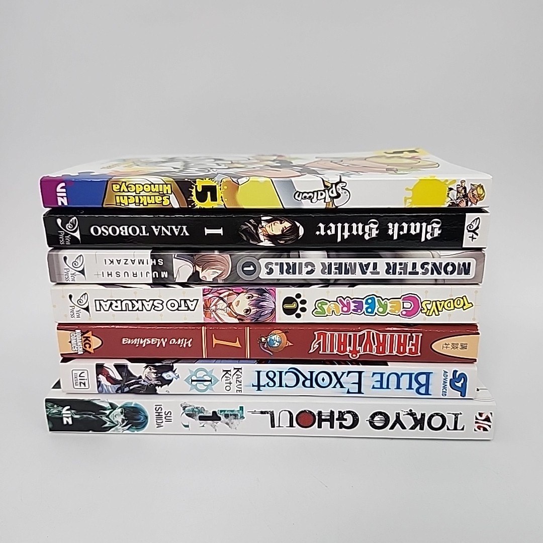 Anime Books Lot Of 7 Mixed Titles – Manga Books (6) Vol. #1 and (1) Vol. #5
