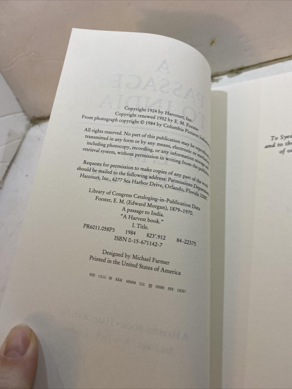 The Passage To India – E.M. Forster (Paperback, 1984)