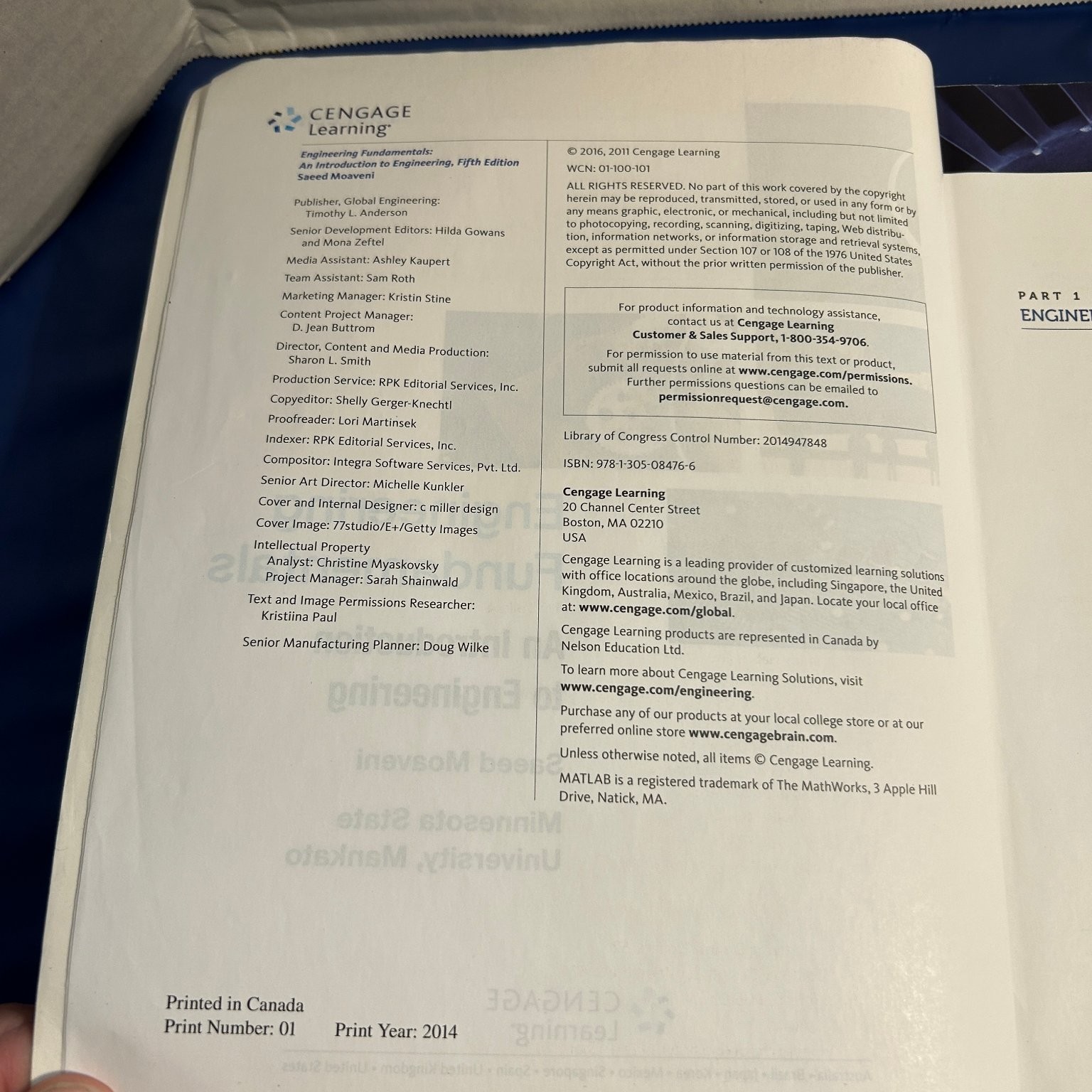 Engineering Fundamentals Introduction Moaveni 2016 5th Edition