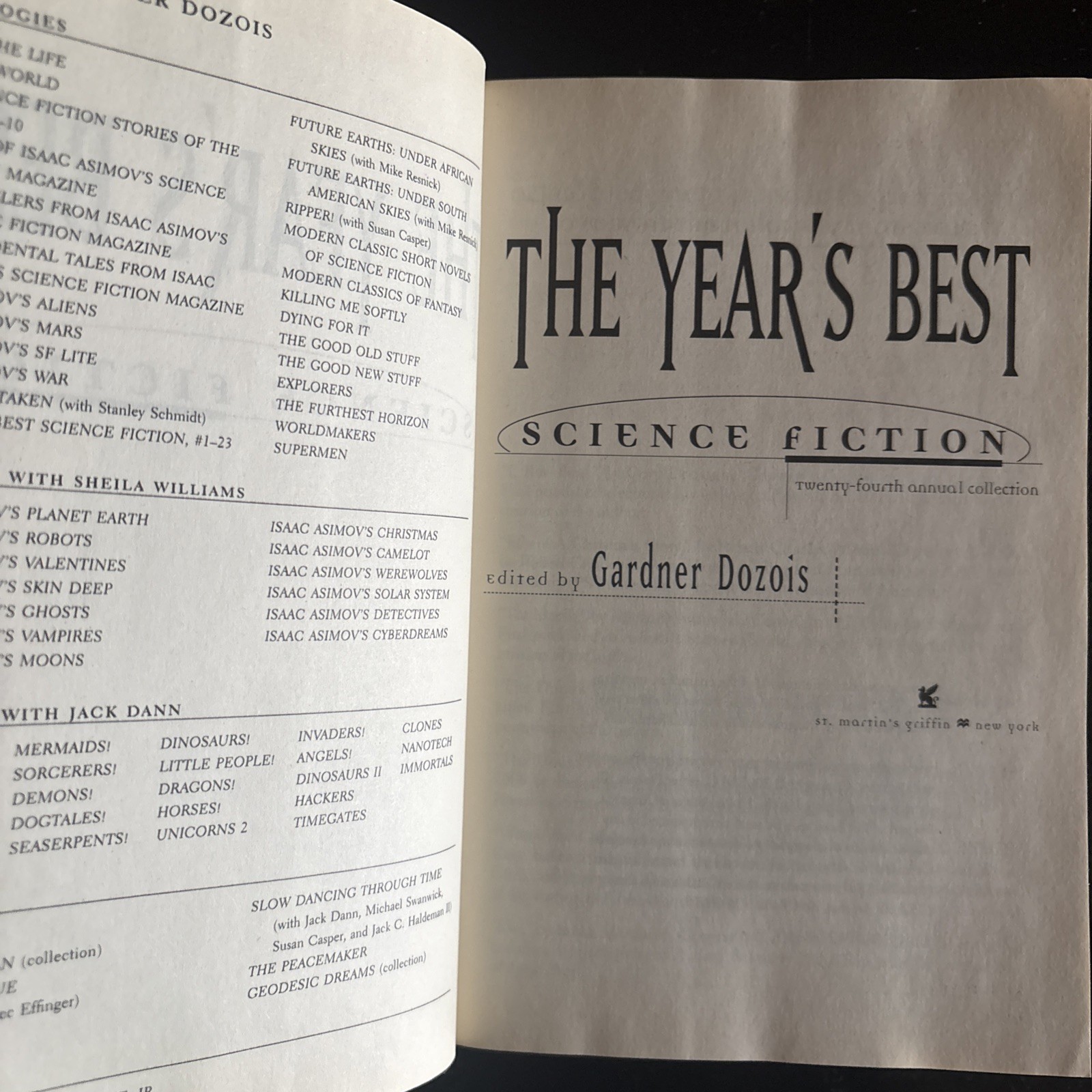 The Year’s Best Science Fiction – 24th Annual Collection – HC w/DJ 2007