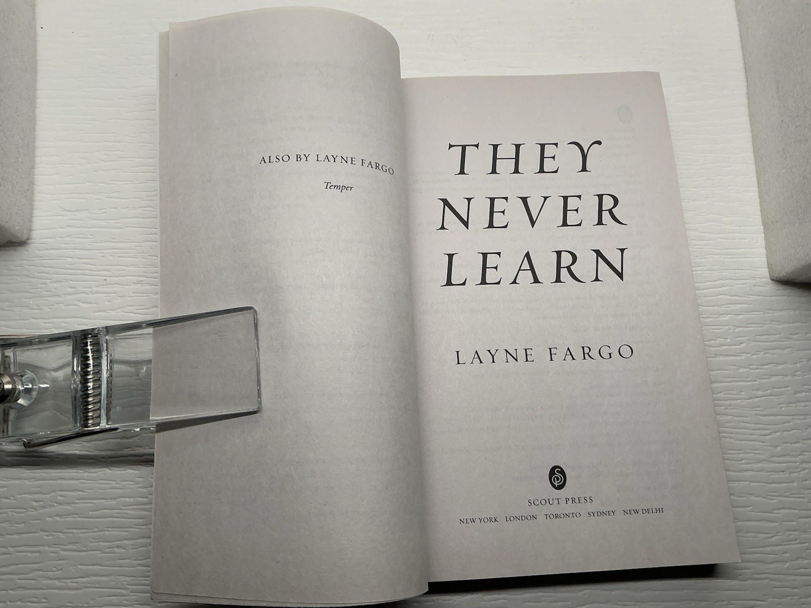 They Never Learn A Novel by Layne Fargo (2021, Trade Paperback) Like New
