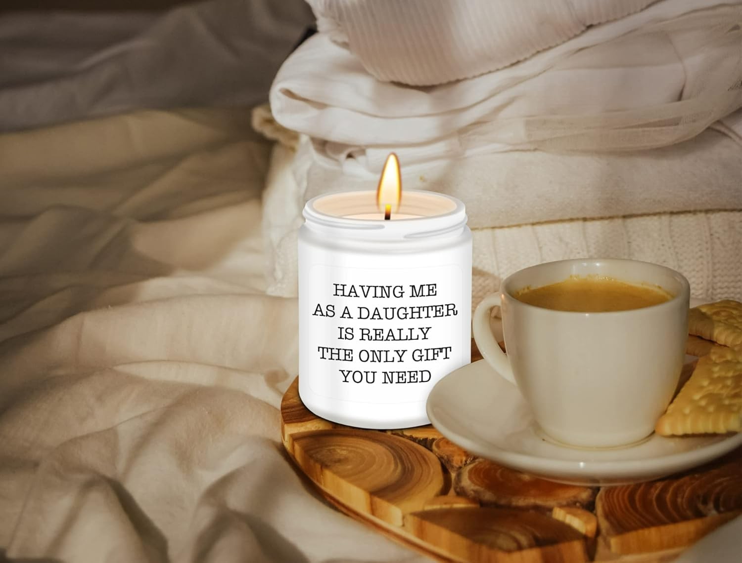 Thoughtful Gifts for Mom & Dad – 9 oz Lavender Candle with Funny Message