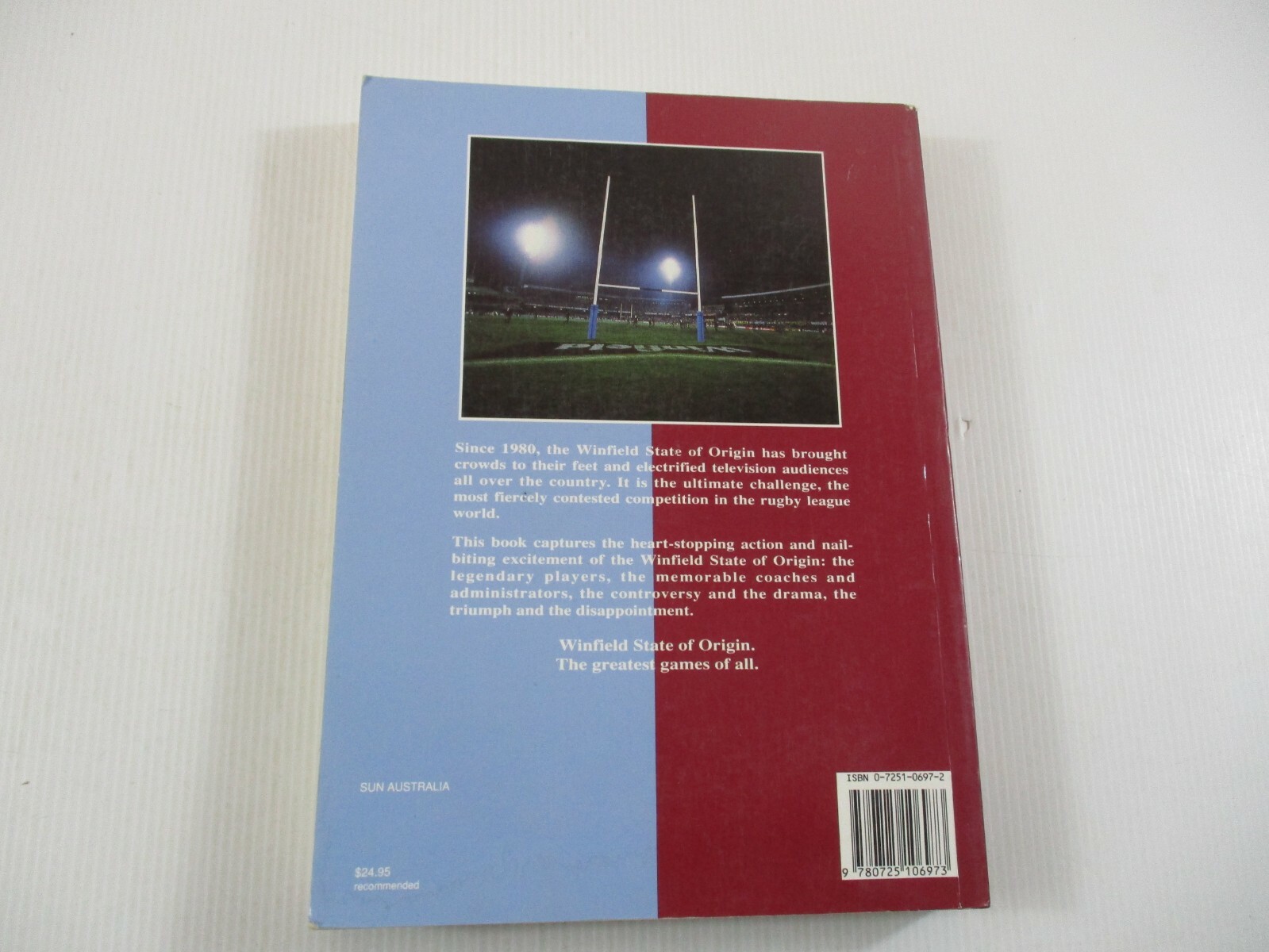 Winfield State Of Origin 1980-1991 – Brett Harris – Large Paperback Rugby