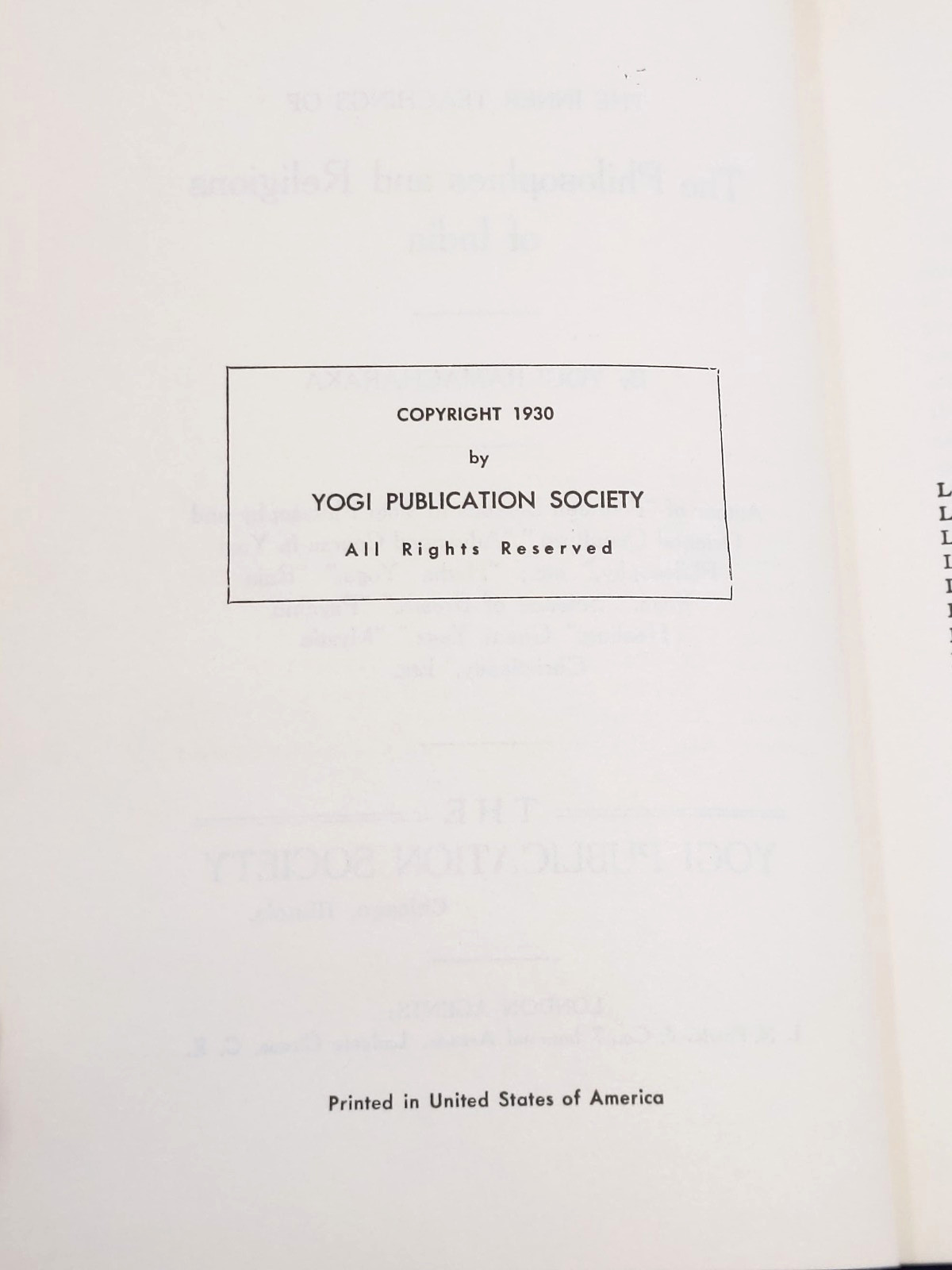 The Philosophies and Religions of India by Yogi Ramacharaka 1930 Hardcover