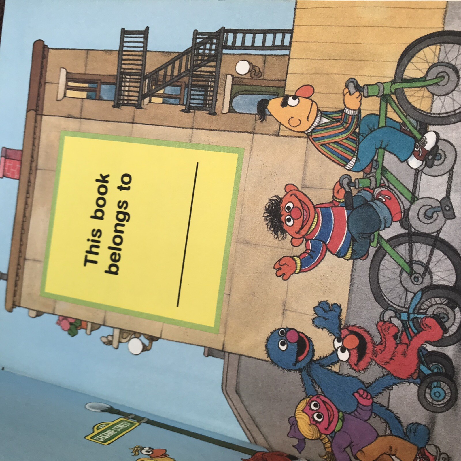 1989 On My Way With Sesame Street Books Hardcover lot of 4 Vintage Big Bird