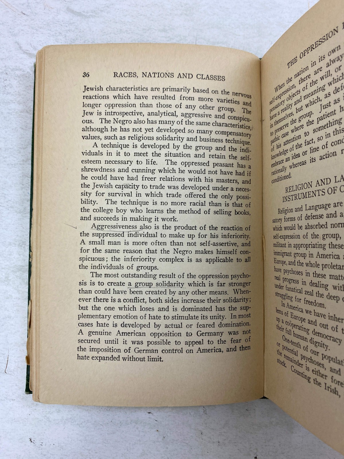 Races, Nations, and Classes by Miller Ex-library 1924 HC
