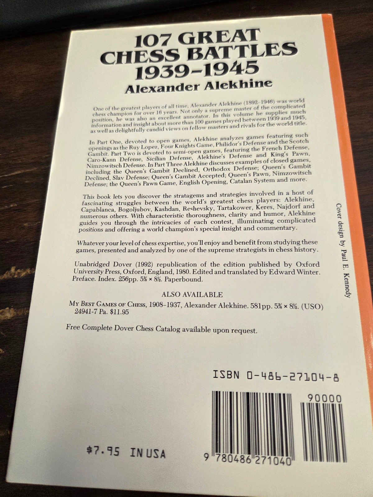 107 Great Chess Battles by Alexander Alekhine covers 1939-1945 free shipping