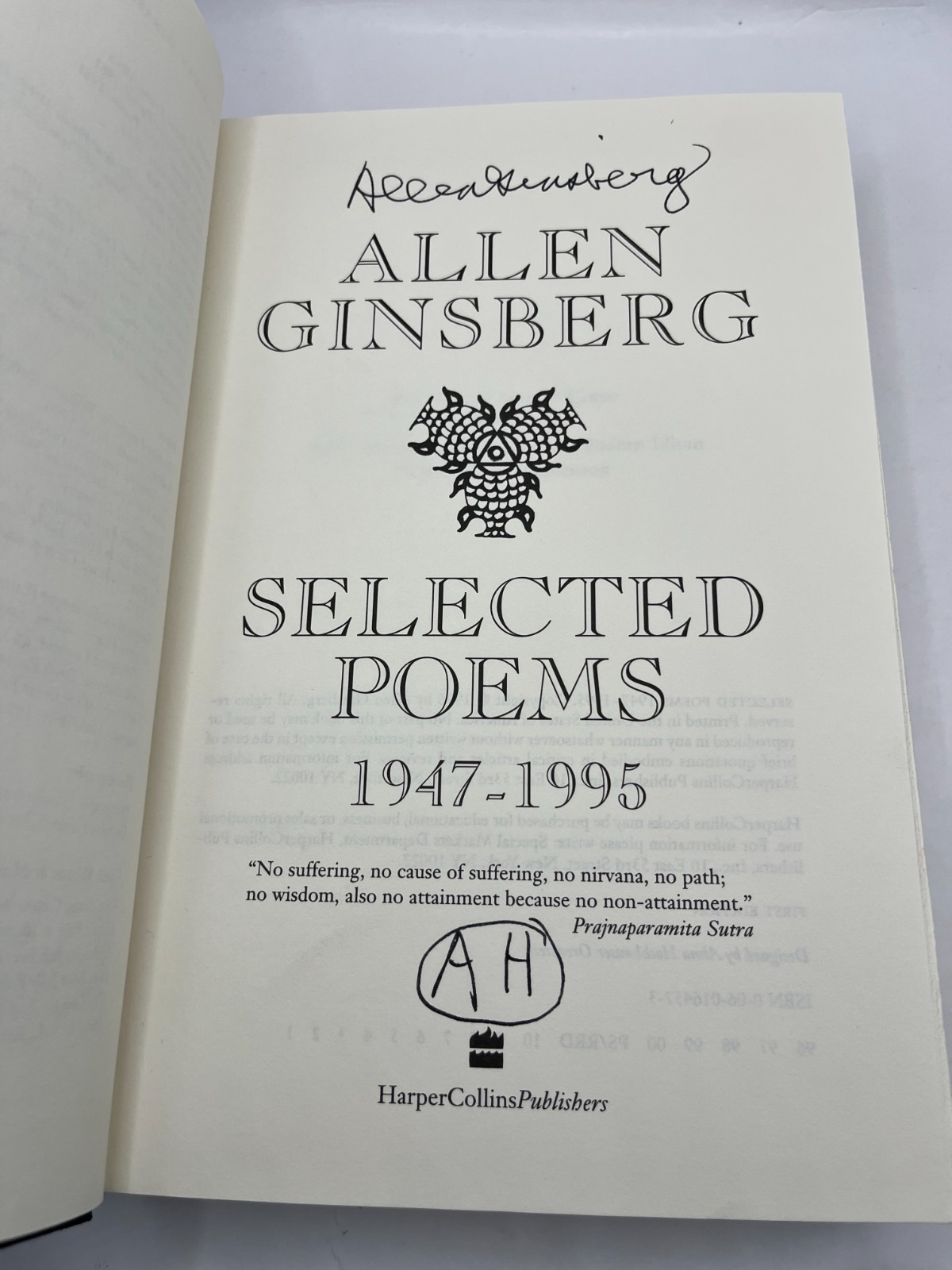 ALLEN GINSBERG ~ SIGNED ~ Selected Poems: 1947-1995 ~ First Edition hardcover